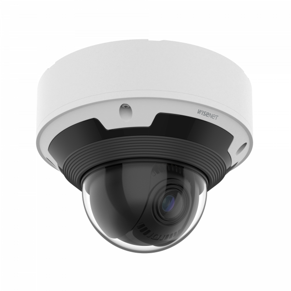 Hanwha - XNV-8083RZ - Powered by WN7, X-Plus series, Outdoor Network AI IR Vandal Dome Camera, 6MP resolution @ 30FPS, 4.4~9.3mm (4.3x) (113°~47°) motorized varifocal lens, Remote lens adjustment (PTRZ), Triple codec (H.265/H.264/MJPEG), IR Viewable 