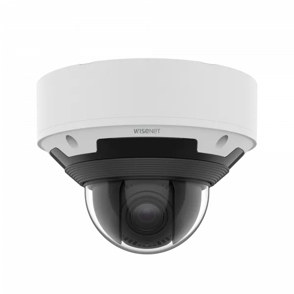 Hanwha - XNV-8083RZ - Powered by WN7, X-Plus series, Outdoor Network AI IR Vandal Dome Camera, 6MP resolution @ 30FPS, 4.4~9.3mm (4.3x) (113°~47°) motorized varifocal lens, Remote lens adjustment (PTRZ), Triple codec (H.265/H.264/MJPEG), IR Viewable 