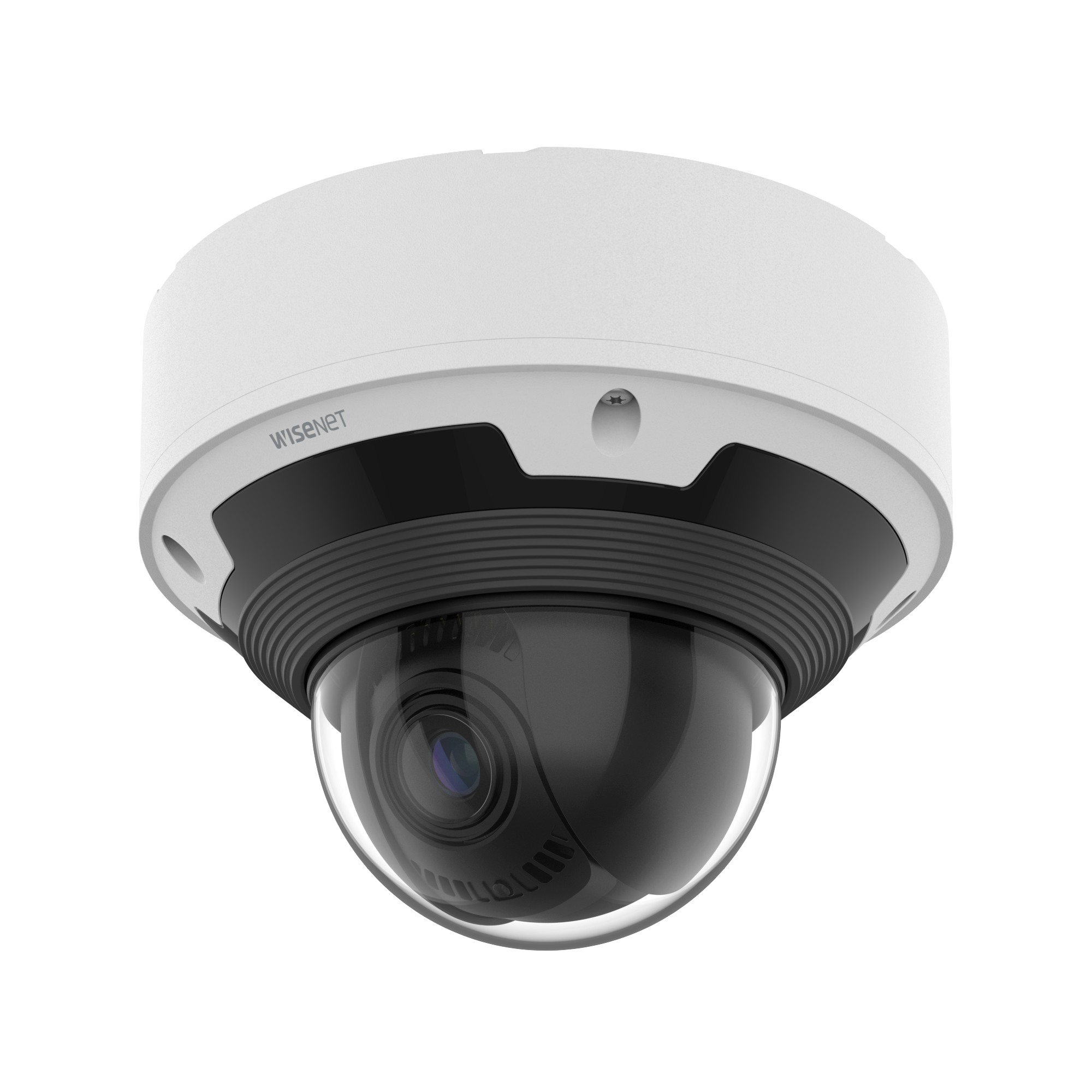 Hanwha - XNV-9083RZ - Powered by WN7, X-Plus series, Outdoor Network AI IR Vandal Dome Camera, 4K resolution @ 30FPS, 4.4~9.3mm (2.1x) (113°~47°) motorized varifocal lens, Remote lens adjustment (PTRZ), Triple codec (H.265/H.264/MJPEG), IR Viewable L