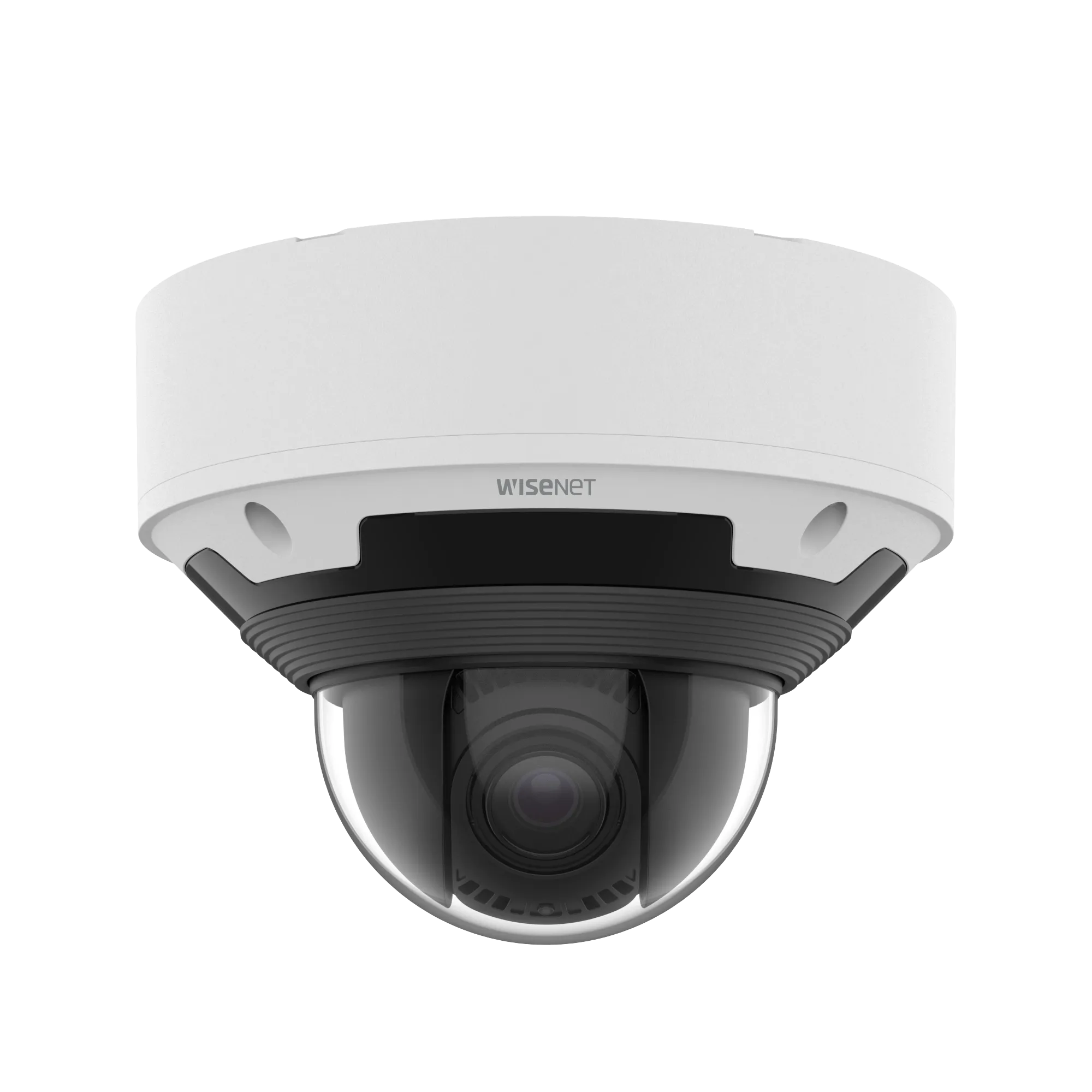 Hanwha - XNV-9083RZ - Powered by WN7, X-Plus series, Outdoor Network AI IR Vandal Dome Camera, 4K resolution @ 30FPS, 4.4~9.3mm (2.1x) (113°~47°) motorized varifocal lens, Remote lens adjustment (PTRZ), Triple codec (H.265/H.264/MJPEG), IR Viewable L