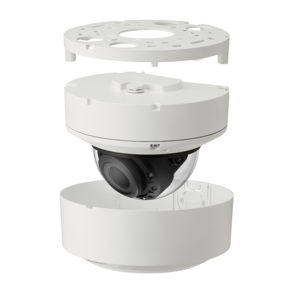 Hanwha - XNV-C9083R - Powered by WN7, Outdoor Network AI IR Vandal Dome Camera, 4K resolution @ 30FPS, 4.4~9.3mm(2.1x) (112.1°~47.5°) motorized varifocal lens, Triple codec (H.265/H.264/MJPEG), IR viewable length 40m (131.2ft), USB port for easy inst