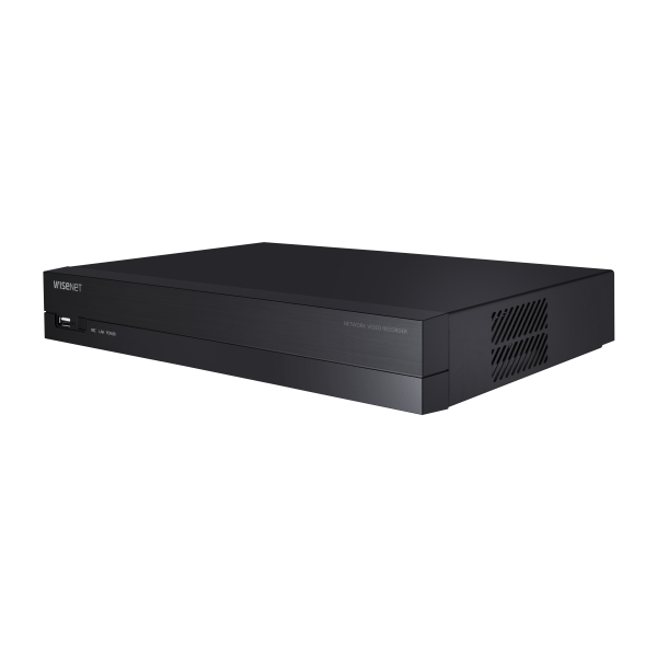 Hanwha - XRN-420S-2TB - 4K NVR (Intel based) 2TB RAW, 4CH with 4 PoE/PoE+ ports (PoE Budget 50W), H265,H264, MJPEG, 1 fixed internal SATA HDDs (6TB max), ARB (Automatic Recovery Backup), 50 Mbps recording / up to 32 Mbps playback, Dual stream recordi