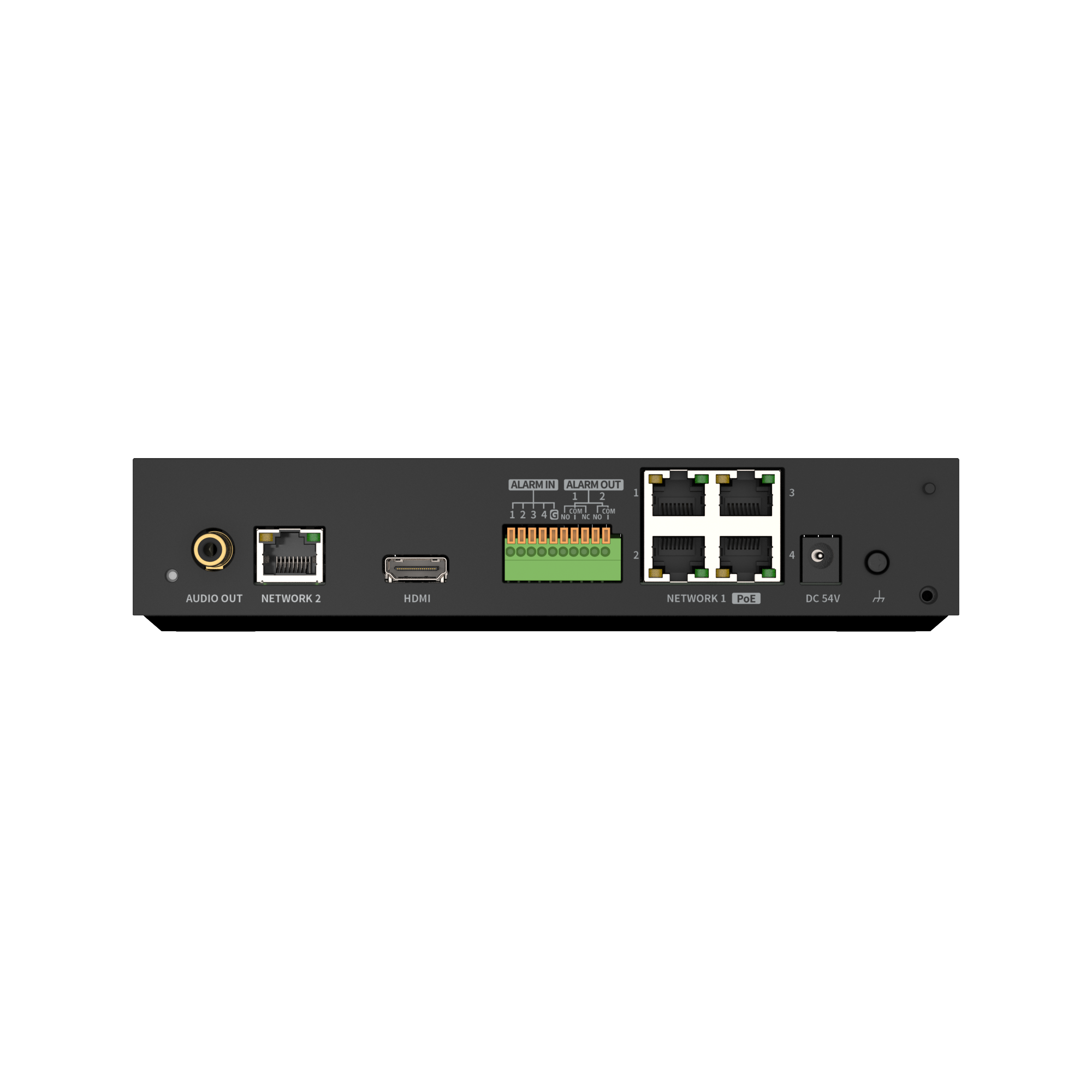 Hanwha - XRN-426S-1T - 4K NVR (Intel based), 4CH with 4 PoE/PoE+ ports (PoE Budget 50W), 1TB SSD, H.265/H.264/MJPEG, SUNAPI, ONVIF, ARB (Automatic Recovery Backup) & Failover (N+1), Up To 40 Mbps Recording / Up To 32 Mbps Playback, Dual Stream Record