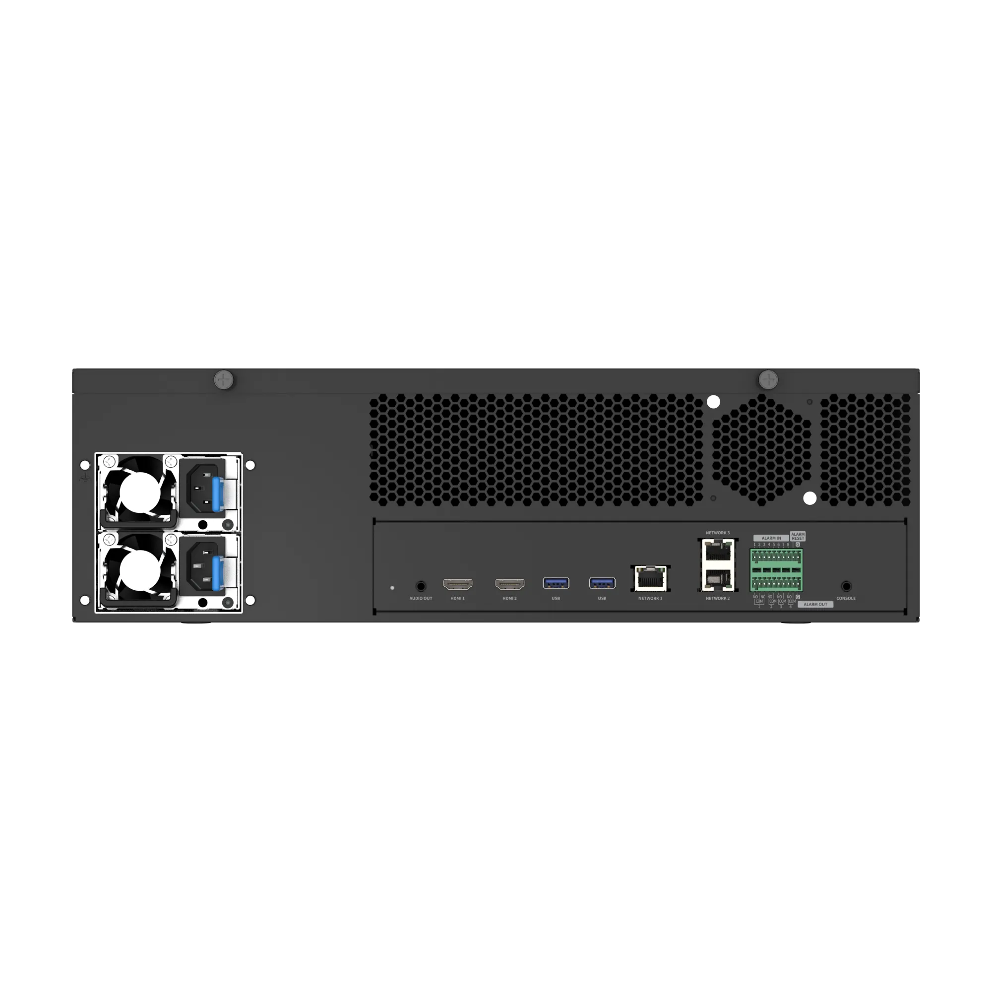 Hanwha - XRN-6420DB4-56TB - 8K NVR (Intel based), 64Ch, 56TB RAW, 16 SATA HDD bays (up to 10TB per HDD), H.265/H.264/MJPEG, SUNAPI, ONVIF, ARB (Automatic Recovery Backup) & Failover (N+1), Up To 520 Mbps Recording / Up To 200 Mbps Playback, Dual Stre
