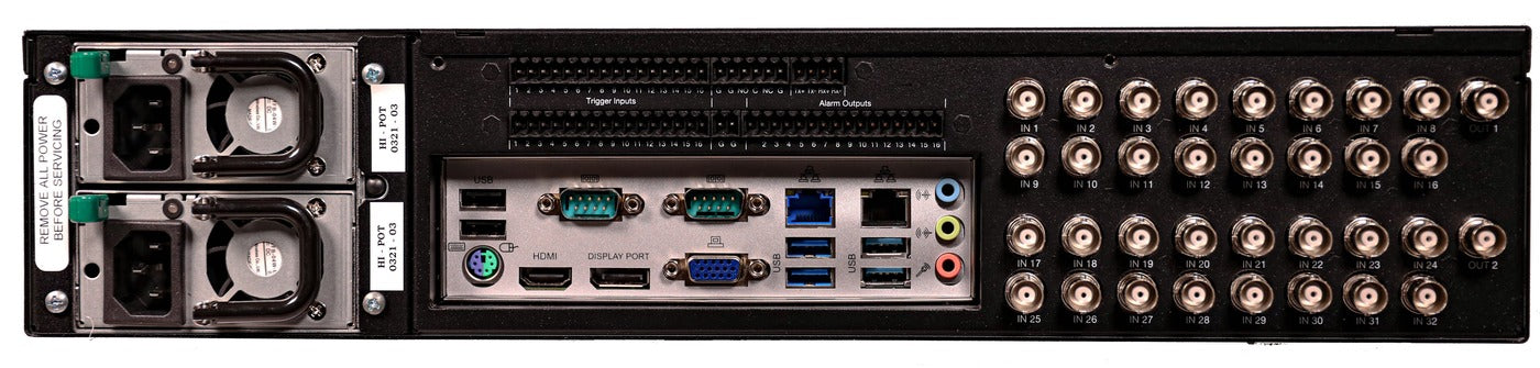 ExacqVision - 1608-08T-2ZL-2E - 6TB Z Series Hybrid 2U Recorder Enterprise Linux with 8 IP Cameras Licenses and 16 Analog Inputs