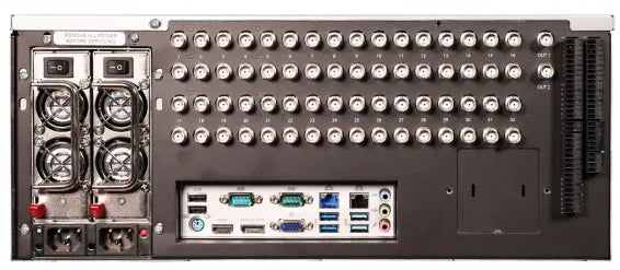 ExacqVision - 3208-42T-R4Z-E - 30TB Z-Series Hybrid 4U Recorder Enterprise Win10 with 8 IP Cameras Licenses and 32 Analog Inputs