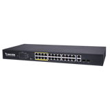 Vivotek - AW-FGT-260D-380 - Unmanaged PoE Switch (380W). 24xFE POE +2G COMBO