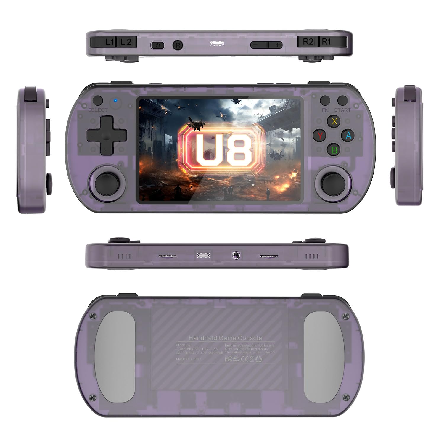 2025 U8 New Retro Handheld Game Console with 20,000 Plus Preloaded Games - 4.0 Inch IPS Screen - Linux System