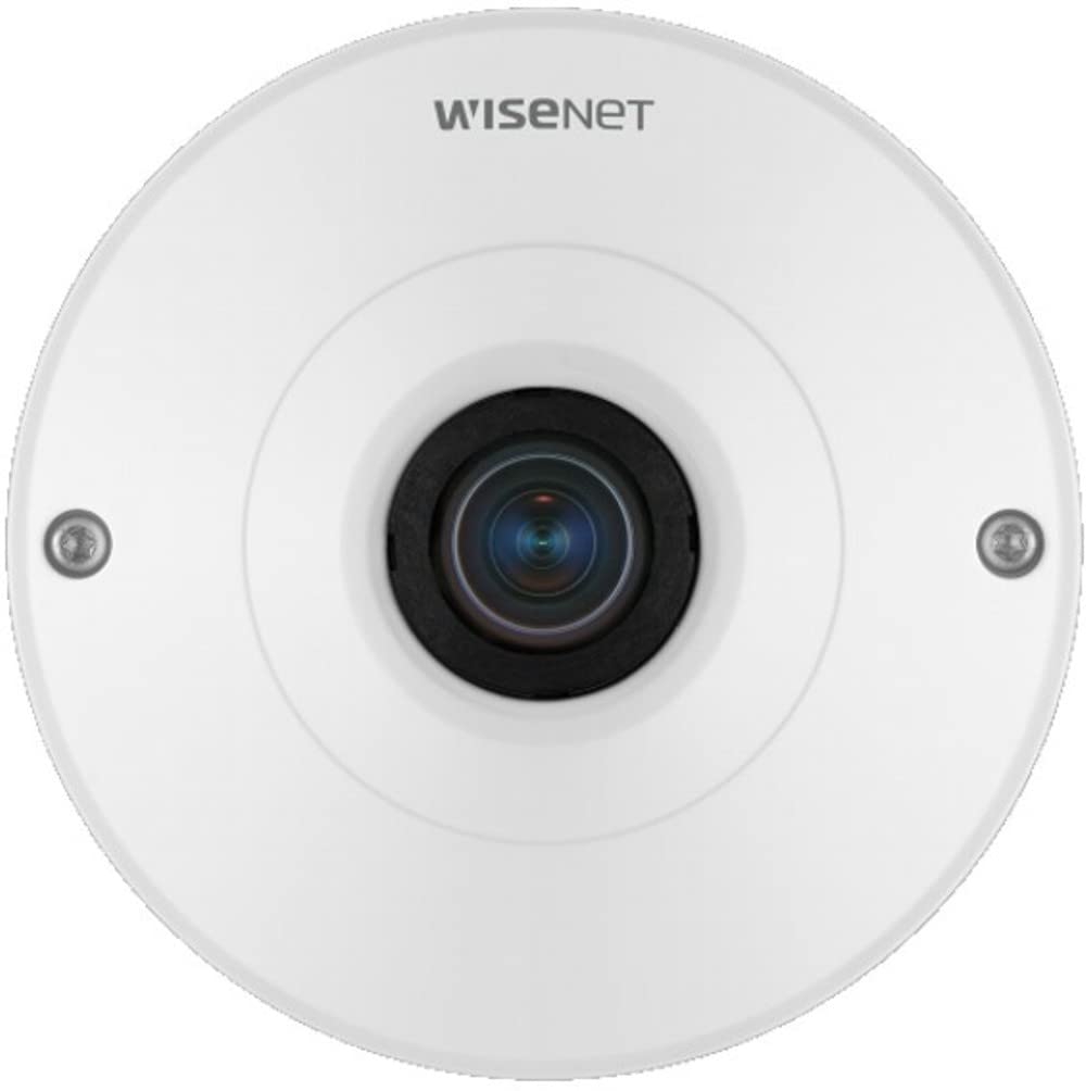 Hanwha Techwin QNF-8010 Q Series 6 MP Sensor 360˚ Indoor Fisheye Network Camera, Lens 1.14mm (187°X187°), RJ45 Connection