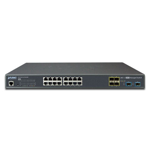Planet - GS-5220-16T4S2XR - L2+ 16-Port 10/100/1000T + 4-Port 100/1000X SFP + 2-Port 10G SFP+ Managed Ethernet Switch