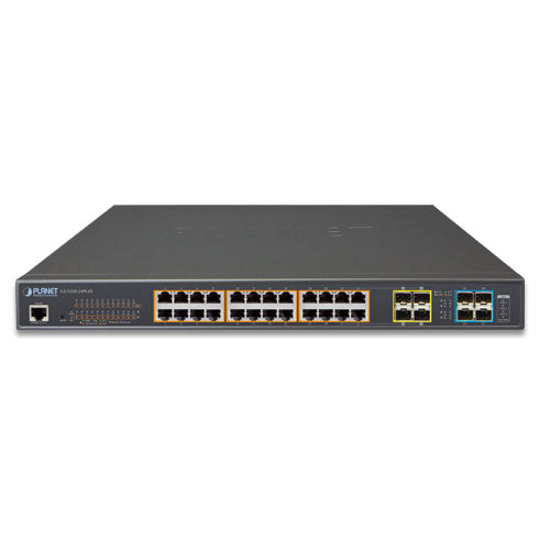 Planet - GS-5220-24PL4X - L2+ 24-Port 10/100/1000T 802.3at PoE + 4-Port 10G SFP+ Managed Switch