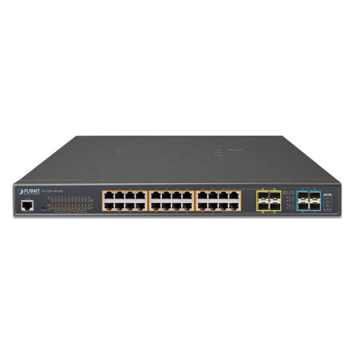 Planet - GS-5220-24UP4X - L2+ 24-Port 10/100/1000T Ultra PoE + 4-Port 10G SFP+ Managed Switch (400W)