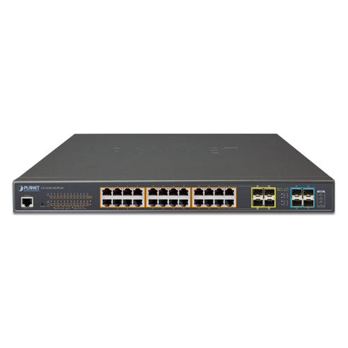 Planet - GS-5220-24UPL4X - L3 24-Port 10/100/1000T 802.3bt PoE + 4-Port 10G SFP+ Managed Switch (600W)
