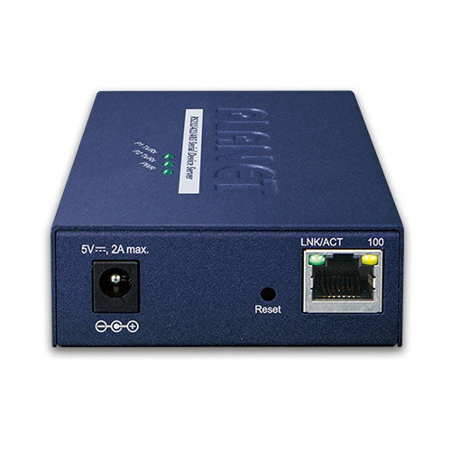 PLANET - ICS-120 - 2-Port RS232/422/485 Serial Device Server (1-Port 10/100BASE-TX, -10 to 60 C, Web, Telnet and SNMP management)