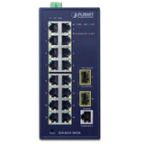 Planet - IGS-4215-16T2S - IP30 Industrial L2/L4 16-Port 10/100/1000T + 2-Port 100/1000X SFP Managed Switch (-40~75 degrees C)