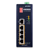 Planet - ISW-504PT - IP40 4-Port 10/100TX 802.3at PoE + 1-Port 10/100TX Industrial Fast Ethernet Switch