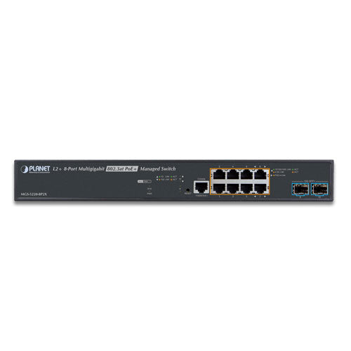Planet - MGS-5220-8P2X - L2+ 8-Port 2.5G 802.3at PoE + 2-Port 1G/10G SFP+ Managed Multi-Gigabit Switch