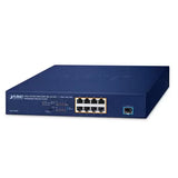 Planet - MGS-910XP - 8-Port 10/100/1000/2500T 802.3at PoE + 1-Port 10G SFP+ Multigigabit Ethernet Switch (120 Watts PoE Budget, Standard/VLAN mode, desktop size with rackmount kit)