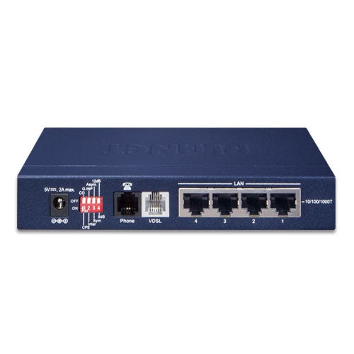 Planet - VC-234G - 4-Port 10/100/1000T Ethernet to VDSL2 Bridge - 30a profile w/ G.vectoring, RJ11