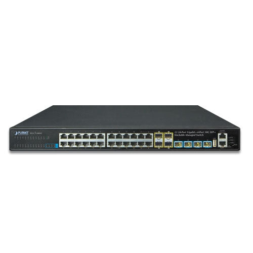 Planet - XGS3-24042 - Stackable 24-Port Gigabit L3 IPv6 Managed Switch with 4 Optional 10G slots