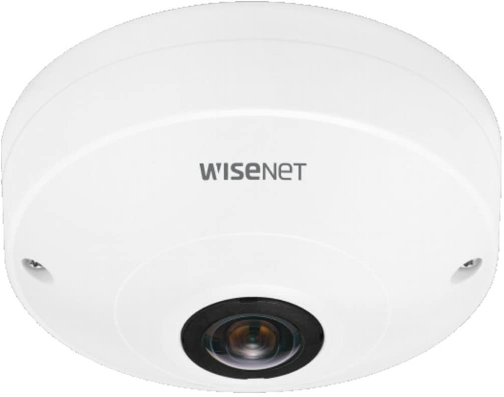 Hanwha Techwin QNF-8010 Q Series 6 MP Sensor 360˚ Indoor Fisheye Network Camera, Lens 1.14mm (187°X187°), RJ45 Connection