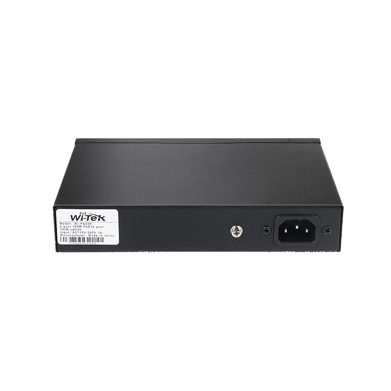Wi-Tek - WI-PS205 - 4FE+2FE uplink 250M Long Range PoE Switch with 4PoE Port
