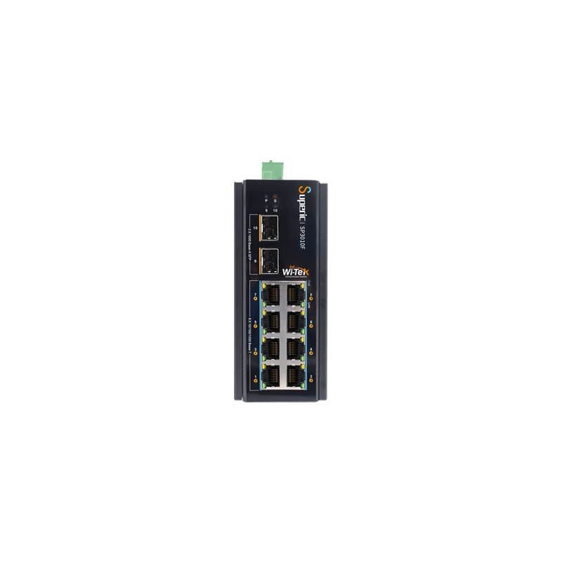 Wi-Tek - SP3010F - 8GE+2SFP Fiber Uplink Unmanaged Industrial PoE Switch with 8Port PoE