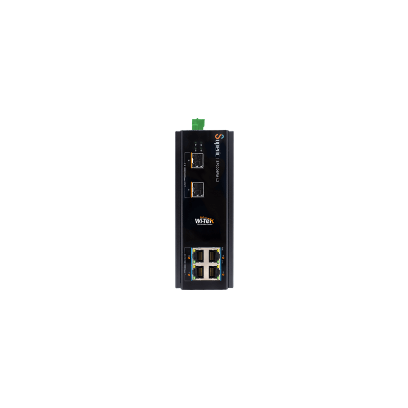 Wi-Tek - SP3006FM-L2 - 4GE+2*2.5G SFP Fiber Uplink L2 Managed Industrial PoE Switch with 4Port PoE