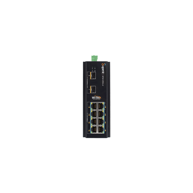 Wi-Tek - SP3010FM-L2 - 8GE+2*2.5G SFP  Fiber Uplink L2 Managed Industrial PoE Switch with 8Port PoE