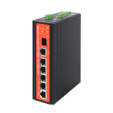 Wi-Tek - WI-PMS305GF-I - 4GE(PoE OUT)+1GE(PoE IN)+1SFP Fiber Uplink Managed Industrial PoE Switch with 4Port PoE Output and 1PoE 802.3BT 60W Input(Up-link)