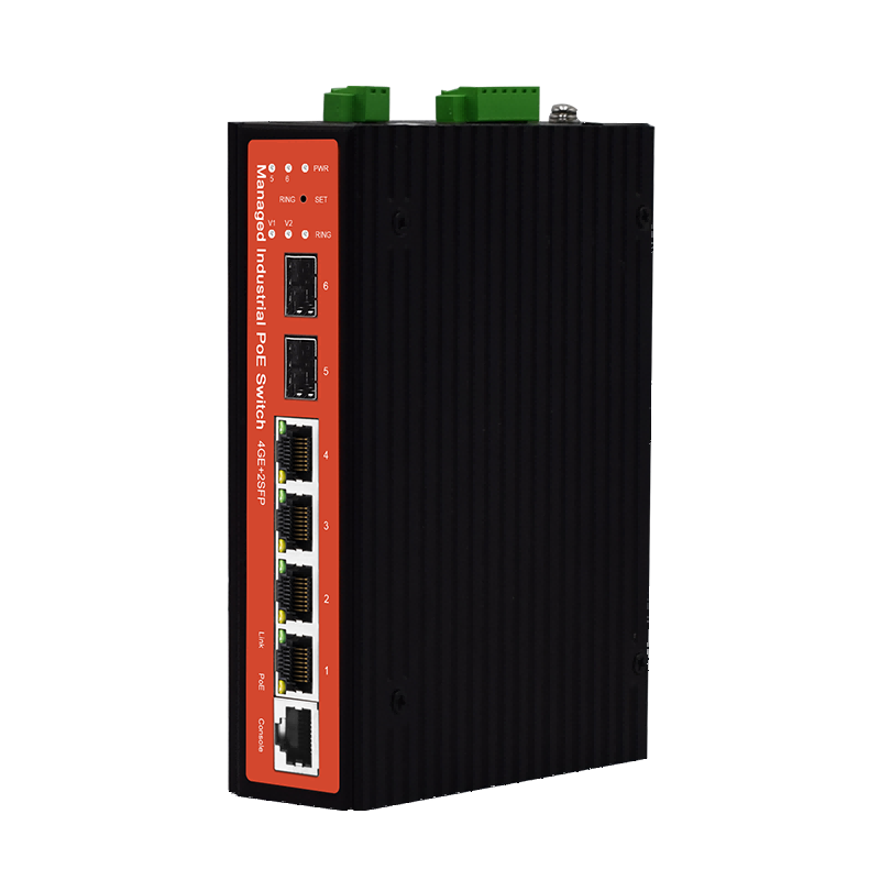 Wi-Tek - WI-PMS306GF-I - 4GE+2SFP Fiber Uplink Managed Industrial PoE Switch with 4Port PoE