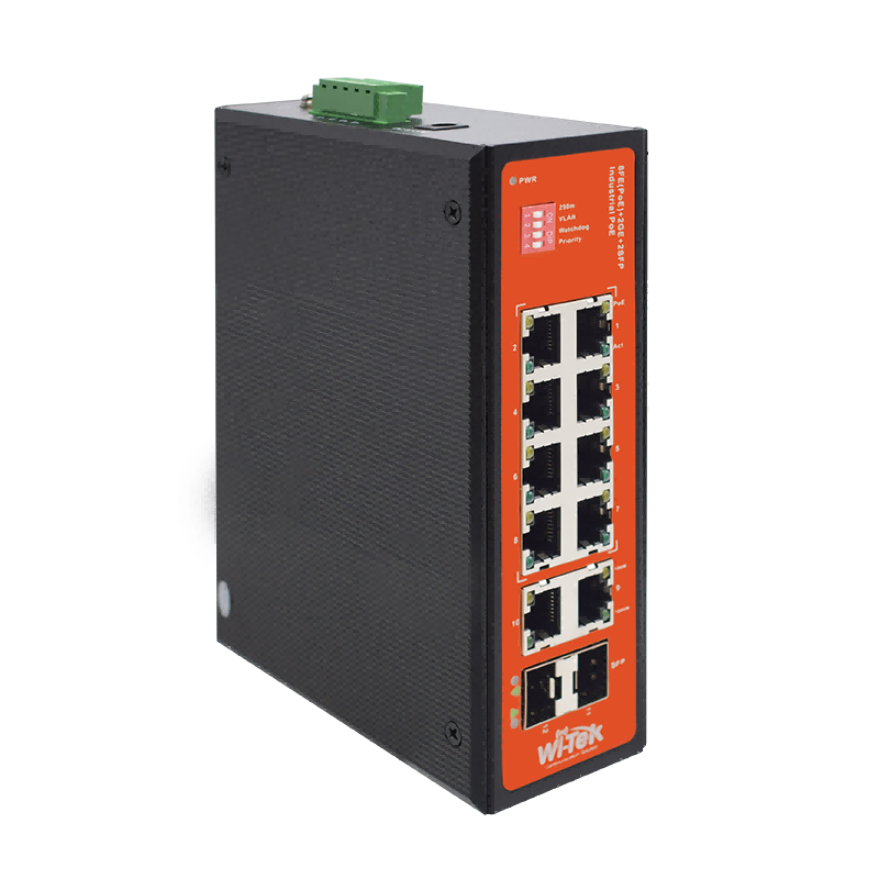 Wi-Tek - WI-PS212GF-I - Hardened PoE Switch