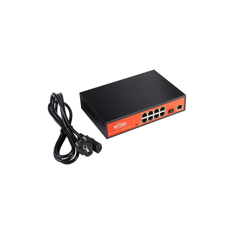 Wi-Tek - WI-PS309GF - 8GE+1 Giga Combo SFP 802.3af/at PoE Switch with 8Port PoE (Project model Delivery time 3weeks)