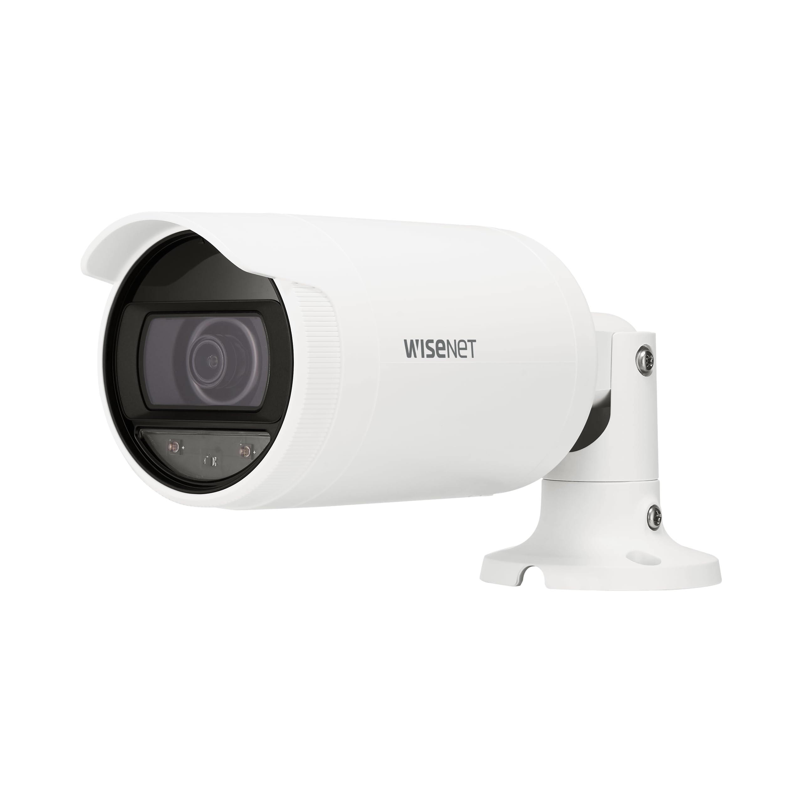 HANWHA ANO-L7012R Wisenet IR Bullet Camera, White; 4MP Resolution; 1/3