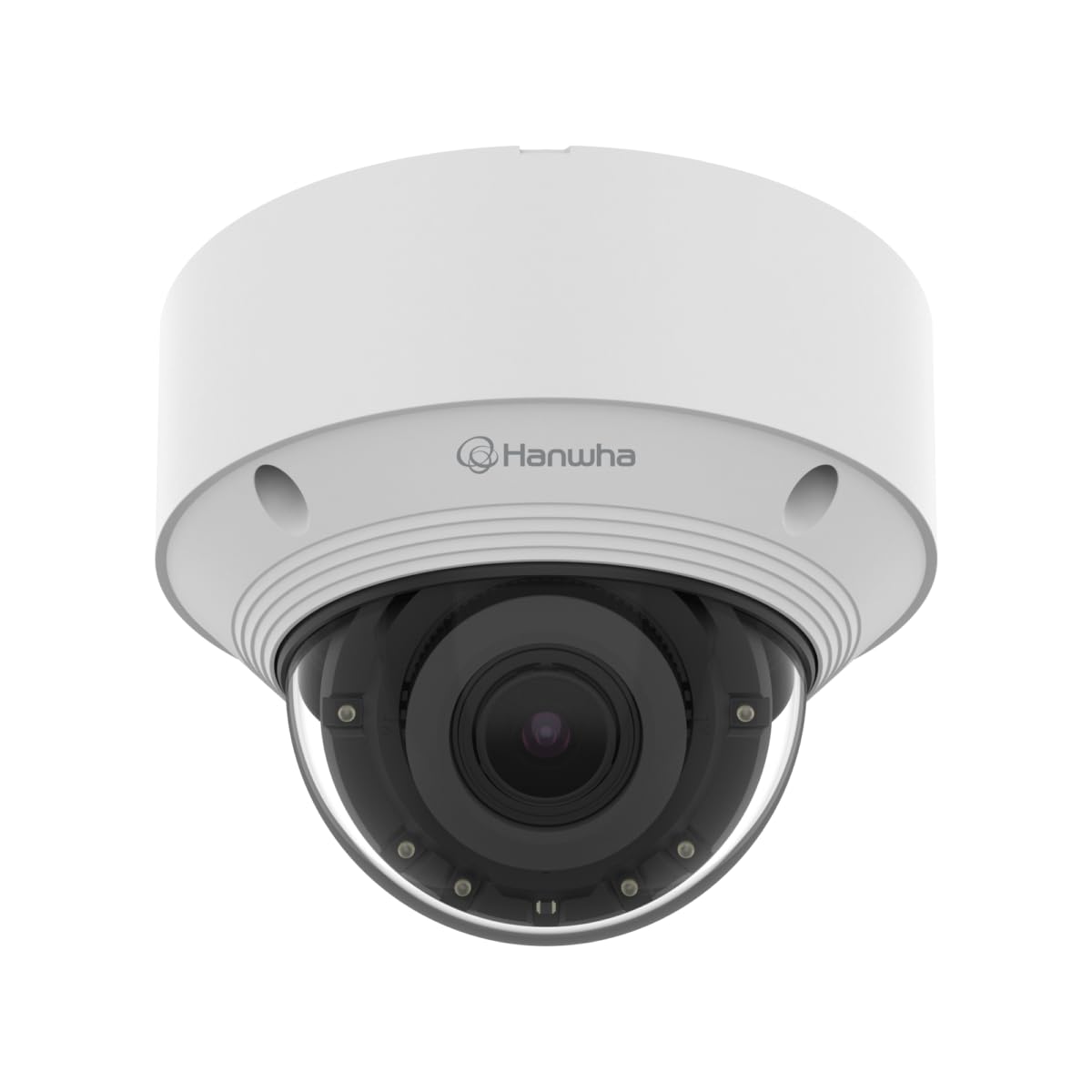 Hanwha Vision - QNV-C9083R - Q-Series 4K AI IR Vandal Dome Camera with 3.2-10.2mm Motorized Varifocal Lens, White
