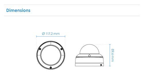 VIVOTEK FD9360-HF2 2MP Smart IR WDR PRo POE Dome Network Camera with 2.8 mm Fixed Lens, RJ45 Connection