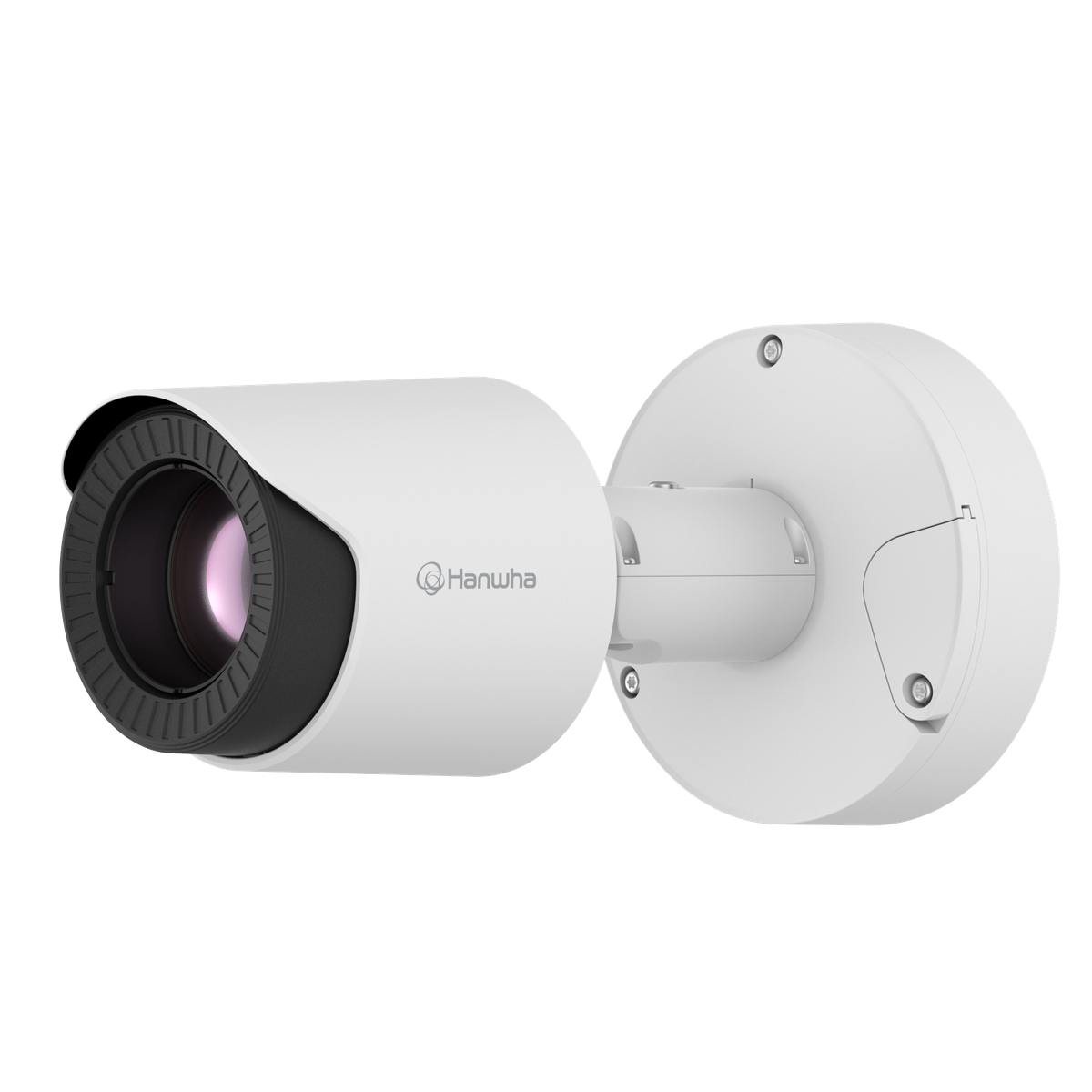 Hanwha - TNO-C3080T - Wisenet T network thermal compact bullet camera, 384 x 288 (uncooled); ＜20mK (NETD), Max 768 x 576 @ 30fps resolution support, 60mm fixed focal lens (HFoV: 6.2o), Triple codec H.265/H.264/MJPEG with WiseStream III (based on AI e