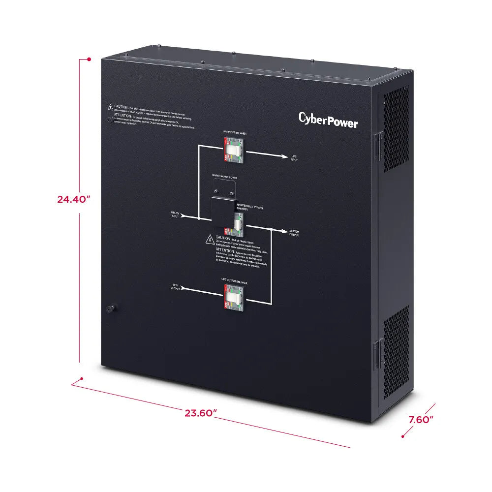 CYBERPOWER - MBS100D5B - CyberPower Maintenance Bypass Switch 50KA 208V 3-Phase 100A for 3-Phase UPS SM020KAMFA