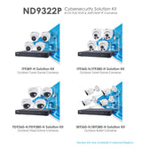 Vivotek - ND9323P-2TB-4IT60 - H.265 NVR, 2TBHDD, 8PoEPorts, 4xIT9360-H 2MP30MIR OutdrTurret