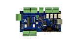 Hanwha - NOP-RI2MS - A downstream reader-interface panel supporting (2) Wiegand/OSDP reader ports, (6) High Precision Supervised alarm inputs, (2) Unsupervisered Dedicated Inputs, and (4) Form-C relay outputs. (1) Serial Port with communication with 