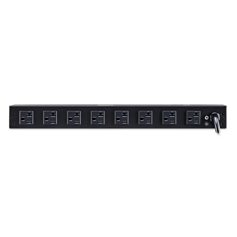 Cyber Power - PDU20M2F8R - 20A (Derated to 16A), 120 V, 50Hz/60Hz, NEMA 5-20P plug, 10 NEMA 5-20R, 1U Rackmount, 15 ft Cord, Limited Lifetime Warranty