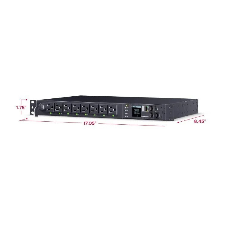 CYBERPOWER - PDU41021 - Switched PDU 15A 120V NEMA 5-15P input 16 NEMA 5-15R output 12ft cord 1U 3 Year Warranty