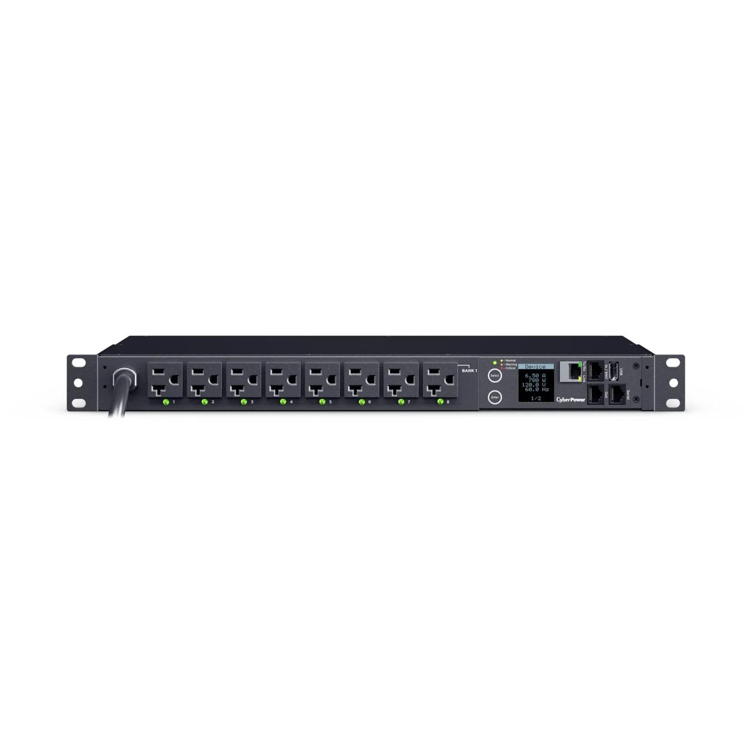 CYBERPOWER - PDU41023 - Switched PDU 30A 120V NEMA L5-30P input 16 NEMA 5-20R output 12ft cord 1U 3 Year Warranty