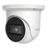 AVYCON - AVC-ELN81FT/2.8 - (NDAA) 4K (8.4MP) IP H.265 IR FD Turret, 20fps@3840x2160, True D&N (ICR), 2.8mm Fixed Lens, 2 Starlit IR LED's, 1 Audio, Built-in MIC, DC12V, PoE Built-in, Basic AI, White