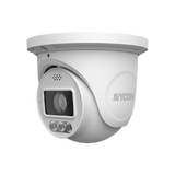 AVYCON - AVC-ENN41AVT-AI-SL - (NDAA) 4MP IP H.265 Smart Defender (Sounds & Light) IR Turret, 30fps@2592x1944, True D&N (ICR), True WDR, 2.8-12mm Motorized Autofocus Lens, 164ft Smart IRs, 1 Audio In, MicroSD, DC12V, PoE Built-in, Line crossing detect