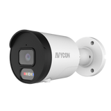 AVYCON - AVC-NAB41F28 - 4MP H.265+ InfiniteColor, Bullet Diversity Active Deterrence IP Camera, AI Lite, DWDR, 4MP@25FPS, Full Color (white light), Built-in Mic, Speaker (2-way), Siren, 2.8mm Fixed Lens, MicroSD, Onvif, DC12V / PoE, IP67, White
