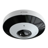 AVYCON - AVC-PNN61FLT - (NDAA) 6MP FishEye Camera, 180/360 support, 3 ePTZ support, Full Dewarp through AVR-HN516P16C model and higher, 3 IR LED's, 1 Audio in, Built-in MIC, DC12V, PoE Built-in