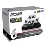 AVYCON - AVK-NB41E6-2T - 4MP Diversity InfiniteColor 4MP IP Kit with 6 of 4MP IP InfiniteColor Turret Cameras and 8CH PoE 4K NVR with 2TB HDD pre-installed, contains AVC-NBE41F28 (6 QTY) and AVR-NSV08P8-2T (1 QTY)