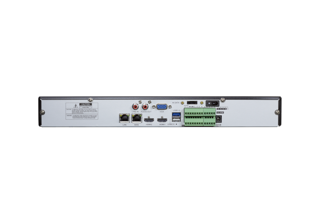 AVYCON - AVR-NSV16E2N-3T - (NDAA) H.265+ 16CH 4K NVR, DUAL NIC, max. 112Mbps In / 96Mbps Out, max. 8MP@30FPS, ONVIF, 8 Alarm In / 1 Alarm Out, 1 HDMI 4K Output, 3TB HDD installed
