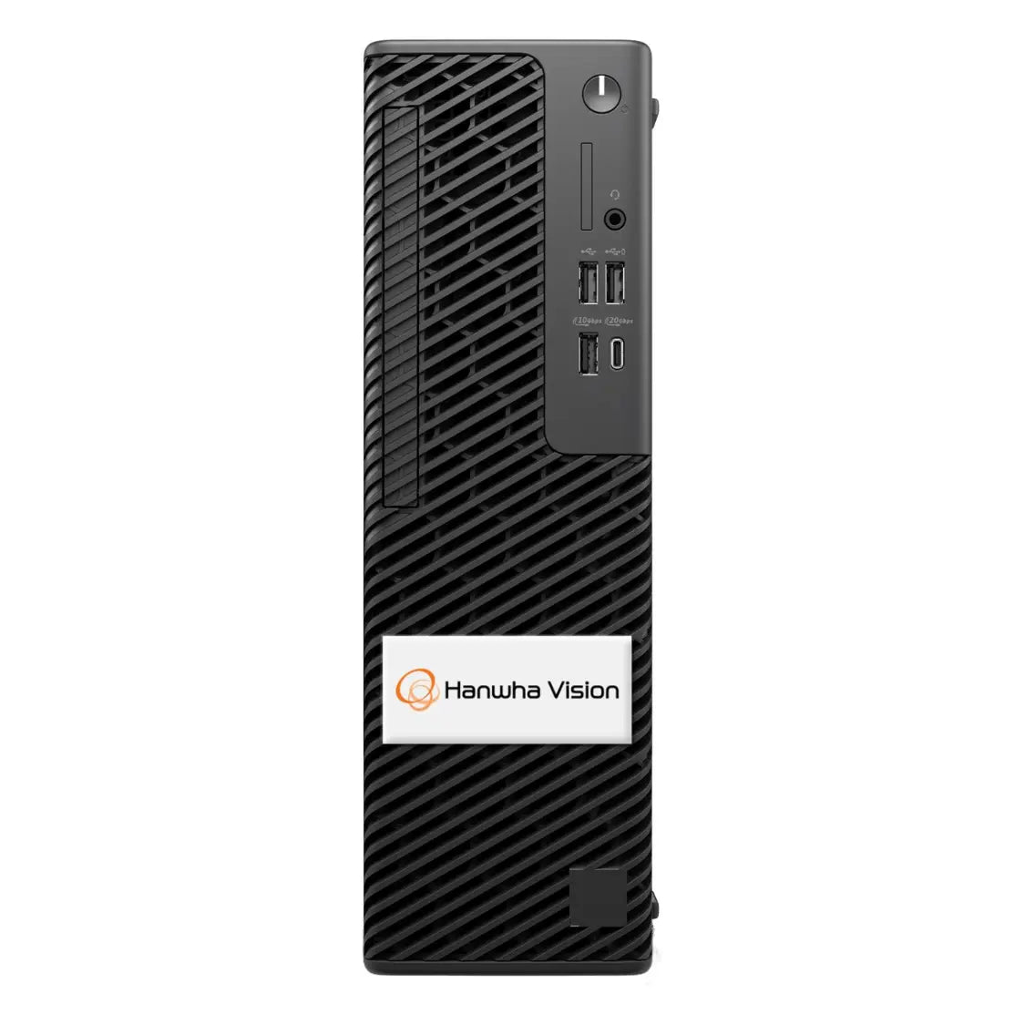 Hanwha - WWT-P-5405L - Small form factor Wisenet WAVE Client Workstation for 4 monitor output, Wisenet WAVE pre-installed, Intel Core Ultra 5, 16GB RAM, 512 SSD OS Drive, Ubuntu 22.04 LTS, (1) 1GbE NIC, (1) 2.5GbE NIC GbE NIC, (1) HDMI, (3) DisplayPo